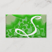 WAVES SAPPHIRE MONOGRAM, blauw wit zwart Visitekaartje (Achterkant)