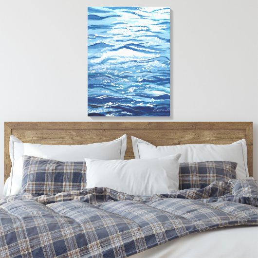 Waves schilderen canvas afdruk (Insitu (Slaapkamer))