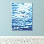 Waves schilderen canvas afdruk (Insitu (Houten vloer))