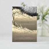 Waves Sepia Bridal Abstracte verrassingsdag Kaart (Staand voorkant)