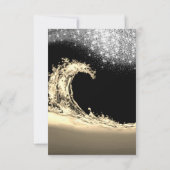 Waves Sepia Bridal Abstracte verrassingsdag Kaart (Achterkant)