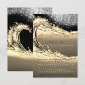 Waves Sepia Bridal Abstracte verrassingsdag Kaart (Voorkant / Achterkant)