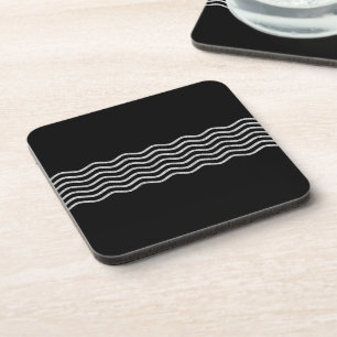 Waves Silver + uw backgr, tekst en ideeën Bier Onderzetter