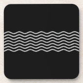 Waves Silver + uw backgr, tekst en ideeën Bier Onderzetter (Voorkant)