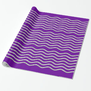 Waves Silver + uw backgr, tekst en ideeën Cadeaupapier