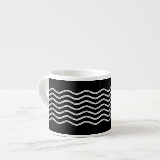  Waves Silver + uw backgr, tekst en ideeën Espresso Kop (Links)