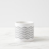 Waves Silver + uw backgr, tekst en ideeën Espresso Kop (Voorkant)
