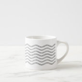 Waves Silver + uw backgr, tekst en ideeën Espresso Kop (Rechts)