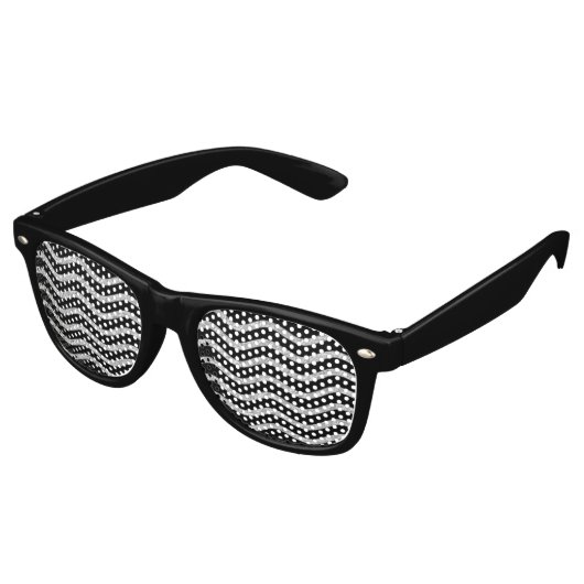Waves Silver + uw backgr, tekst en ideeën Retro Zonnebril (Gekanteld)