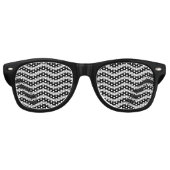 Waves Silver + uw backgr, tekst en ideeën Retro Zonnebril (Voorkant)