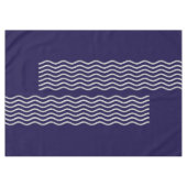 Waves Silver + uw backgr, tekst en ideeën Tafelkleed (Voorkant (Horizontaal))