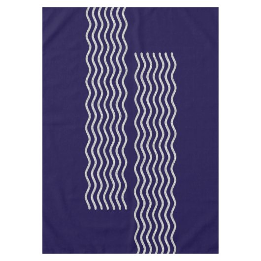 Waves Silver + uw backgr, tekst en ideeën Tafelkleed (Voorkant)
