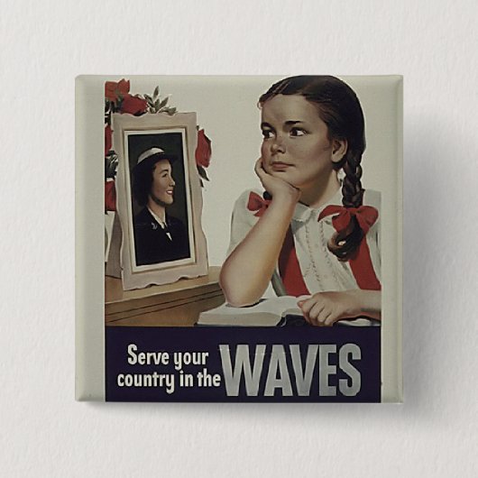Waves Square Button (Voorkant)