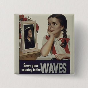  Waves Square Button