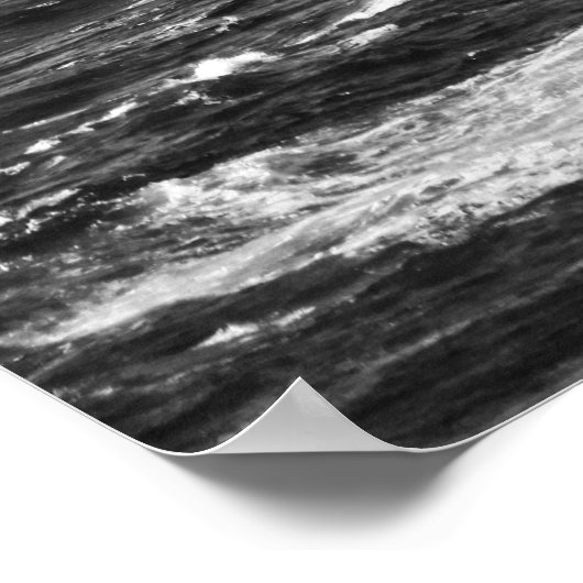 Waves & Stone - B&W 2 Poster (Hoek)