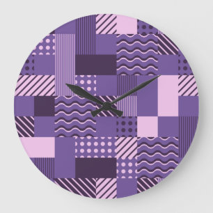 Waves Stripes Stippen: modern naadloos. Grote Klok