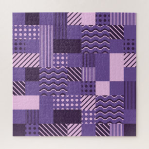 Waves Stripes Stippen: modern naadloos. Legpuzzel