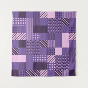 Waves Stripes Stippen: modern naadloos. Wandkleed