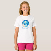 Waves, sun, shell t-shirt (Voorkant volledig)