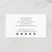 Waves Sunset Seashells Foto Travel Social Media Visitekaartje (Achterkant)