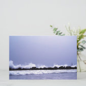 Waves tegen de Rocks_ Stationery Briefpapier (Staand voorkant)