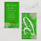 WAVES TOPAZ MONOGRAM, geel wit zwart Visitekaartje (Voorkant / Achterkant)