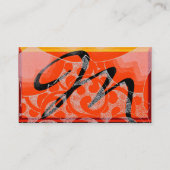 WAVES TOPAZ MONOGRAM, wit geel sinaasappel Visitekaartje (Achterkant)