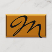 WAVES TOPAZ MONOGRAM, wit geel sinaasappel Visitekaartje (Achterkant)