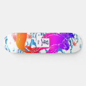 WAVES VAN SKATEBOARD JAPANESE MET ZWARTE KOI FISH (Horizontaal)