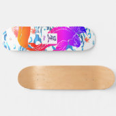 WAVES VAN SKATEBOARD JAPANESE MET ZWARTE KOI FISH (Horizontaal)