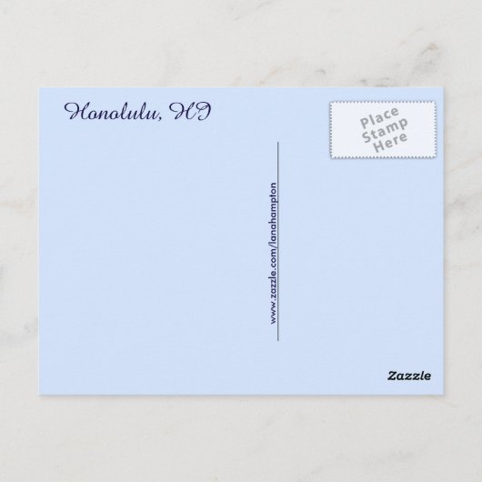 Waves Waikiki Beach Honolulu Hawaii Pacific Ocean Briefkaart (Achterkant)