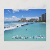Waves Waikiki Beach Honolulu Hawaii Pacific Ocean Briefkaart (Voorkant)