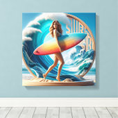 Waves & Wanderlust Collectie Canvas Afdruk (Insitu (Houten vloer))