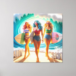 Waves & Wanderlust Collectie Canvas Afdruk