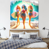 Waves & Wanderlust Collectie Canvas Afdruk (Insitu (Slaapkamer))