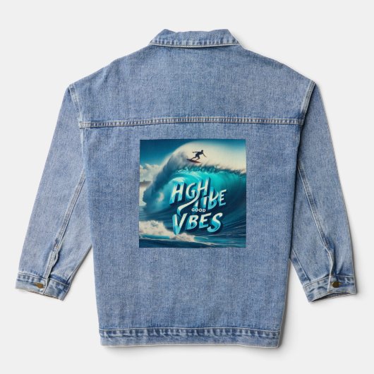Waves & Wanderlust Collectie Denim Jacket (Achterkant)