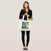 Waves & Wanderlust Collection Grote Tote Bag (Voorkant (model))