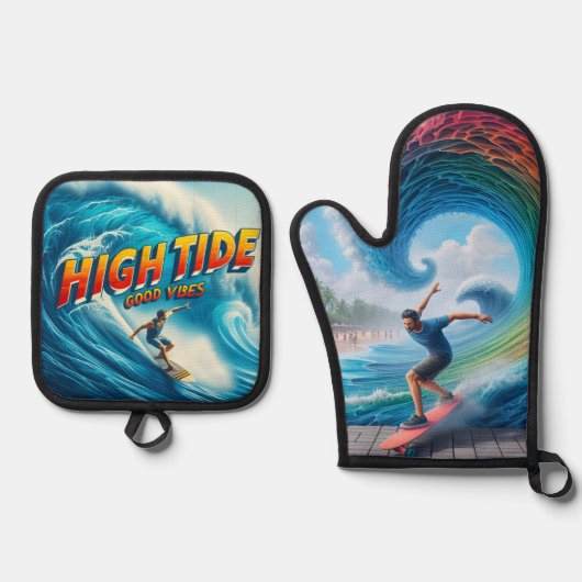 Waves & Wanderlust Collection Ovenwant & Pannenlap Set (Voorkant)