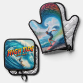 Waves & Wanderlust Collection Ovenwant & Pannenlap Set (Voorkant / Achterkant)