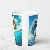 Waves & Wanderlust Collection Papieren Bekers (Rechts)