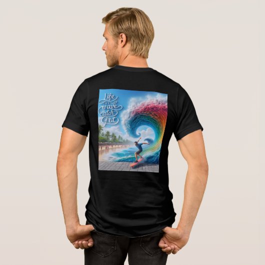 Waves & Wanderlust Collection Tri-Blend Shirt (Achterkant volledig)