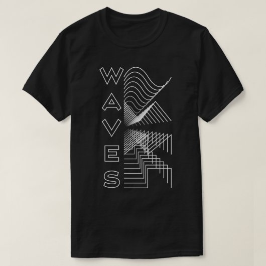 Waves Waveform Audio Analoog Ontwerp Modulair Gift T-shirt (Design voorkant)