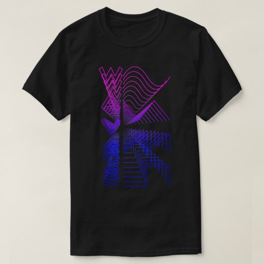 Waves Waveform Audio Digitaal Ontwerp Modulair Gif T-shirt (Design voorkant)