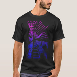 Waves Waveform Audio Digitaal Ontwerp Modulair Gif T-shirt