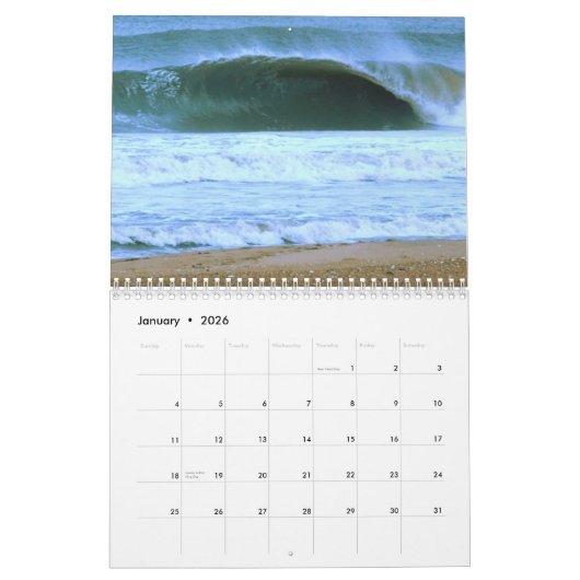 Waves, Wind en Sand 2012 Calander Kalender (Jan 2026)