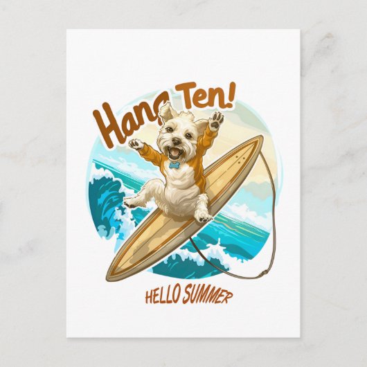 Waves & Woofs Wishes Briefkaart (Voorkant)