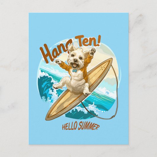 Waves & Woofs Wishes Briefkaart (Voorkant)