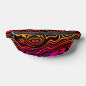 Waves Zwart en Kleurrijk Fanny Pack - Kies Kleur Heuptasje (Liggend)
