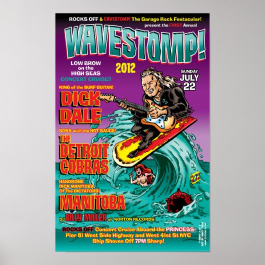 WAVESTOMP 2012 DICK DALE Poster (Voorkant)