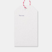  Wavevy strepen met paarse bloemen voor haar Cadeaulabel (Achterkant)